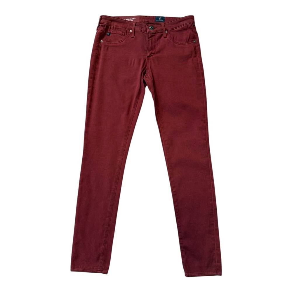 AG Jeans The Legging Ankle‎ Super Skinny Ankle Jeans Burgundy Size 4 (27)